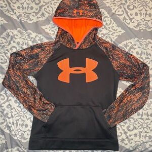 Under Armour Kids' Black and Orange Hoodie